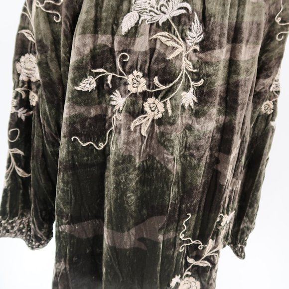 JOHNNY WAS Millie Velvet Peasant Blouse - Size Medium - Picture 8 of 10